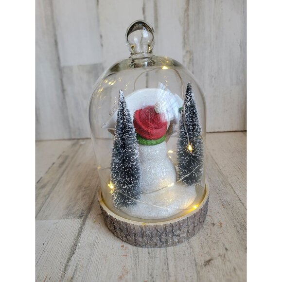 Snow globe snowman light up tree Xmas glitter decor figure unique - Picture 5 of 7
